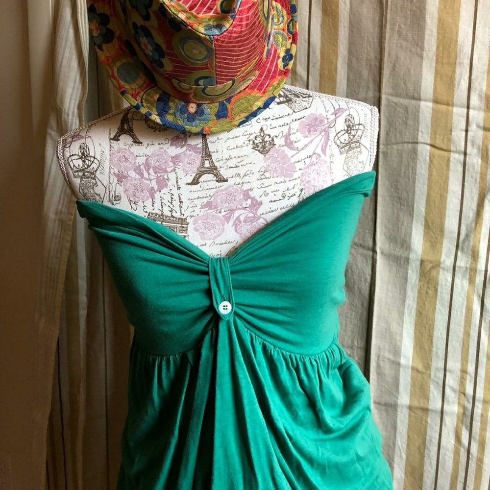 Paul and Joe green strapless top